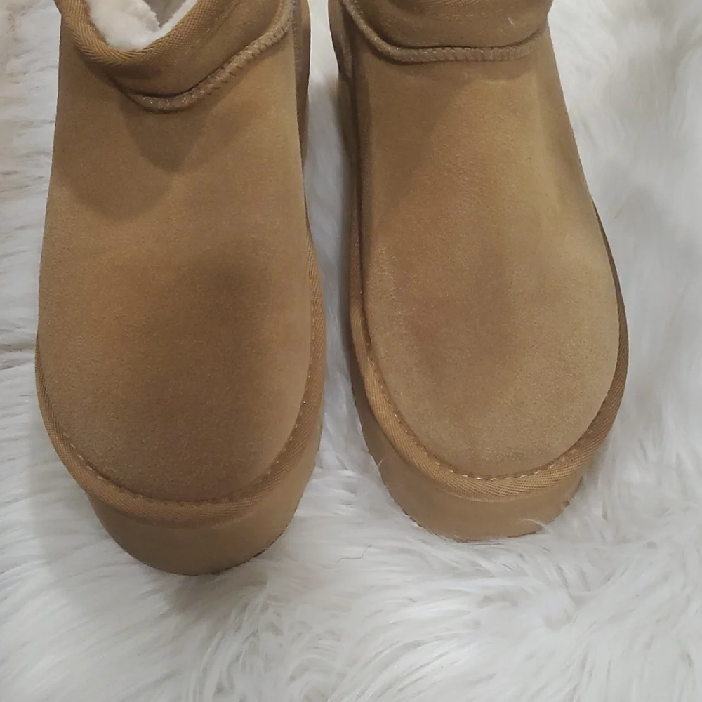 Cushion aire Tan Wedge Winter Boots - Picture 13 of 16